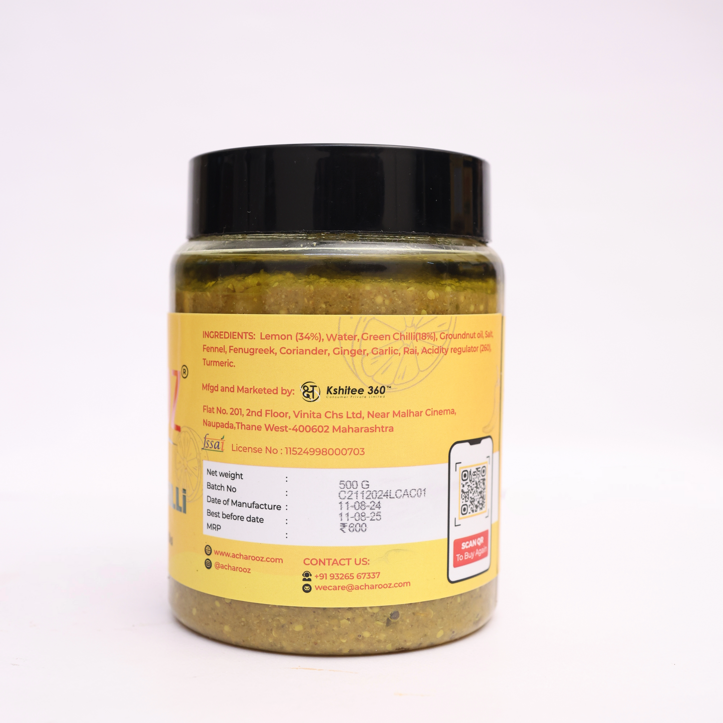 Spicy Lemon Chilli Pickle