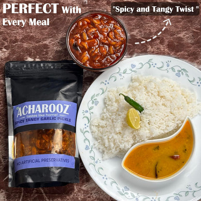 Spicy Tangy Garlic Pickle
