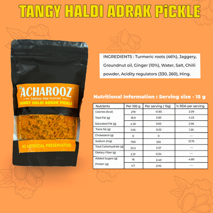 Tangy Haldi Adrak Pickle
