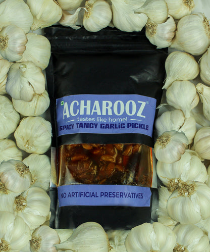 Spicy Tangy Garlic Pickle